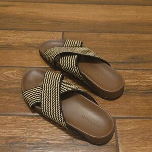 Rothy's Black and Tan Women's The Weekend Slide Sandals